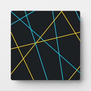 Gelb, blau, cool, trendig, urbane, moderne Linien Fotoplatte