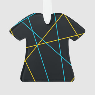 Gelb, blau, cool, trendig, urbane, moderne Linien Ornament