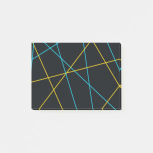 Gelb, blau, cool, trendig, urbane, moderne Linien Post-it Klebezettel