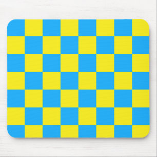 Gelb-blau kariertes Muster Mousepad