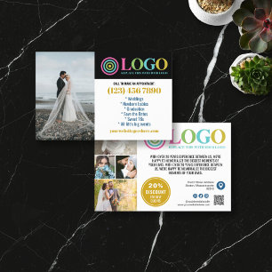 Gelb Blau Logo Fotos Promo Kleines Unternehmen Flyer