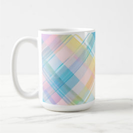 GELB BLAU ROSA LILA OSTERN KARO MUSTER KAFFEETASSE