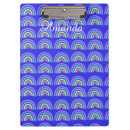 Gelb, blau und Lila Klemmbrett