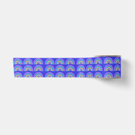 Gelb, blau und Lila Satinband
