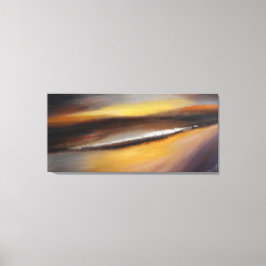 Gelb-braun-Sonnenuntergang-Leinwand Leinwanddruck