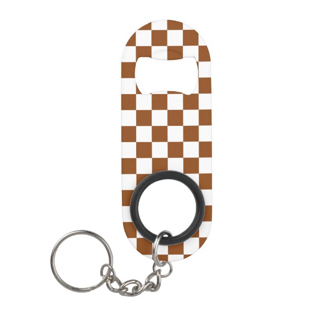 Gelb braun und weiß mini flaschenöffner (Vorderseite)