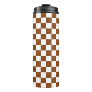 Gelb braun und weiß thermosbecher