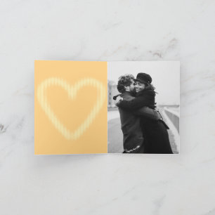 Gelb - Braun Valentinstag Feiertagskarte