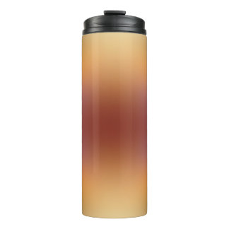 gelb-brauner freiformverlauf auf thermotumbler thermosbecher