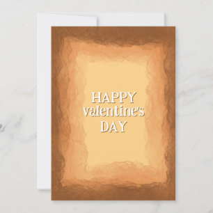 Gelb - Brauner Valentinstag Feiertagskarte