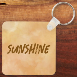 Gelb - Brauner Valentinstag Schlüsselanhänger