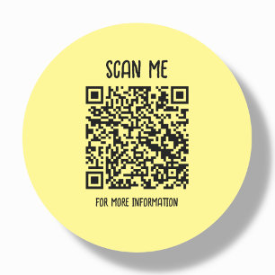 Gelb Business QR Code Scannable Runder Aufkleber