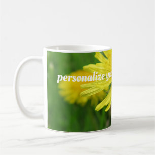 gelb, Butterblume, Pflanze, Löwenzahn, Wiese, Kaffeetasse