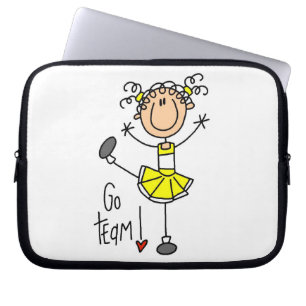 Gelb Cheerleaderin Go Team Laptopschutzhülle