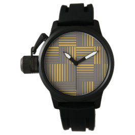 Gelb, cool, einzigartig, trendig, modern armbanduhr