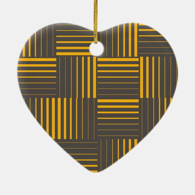 Gelb, cool, einzigartig, trendig, modern keramik ornament (Hinten)