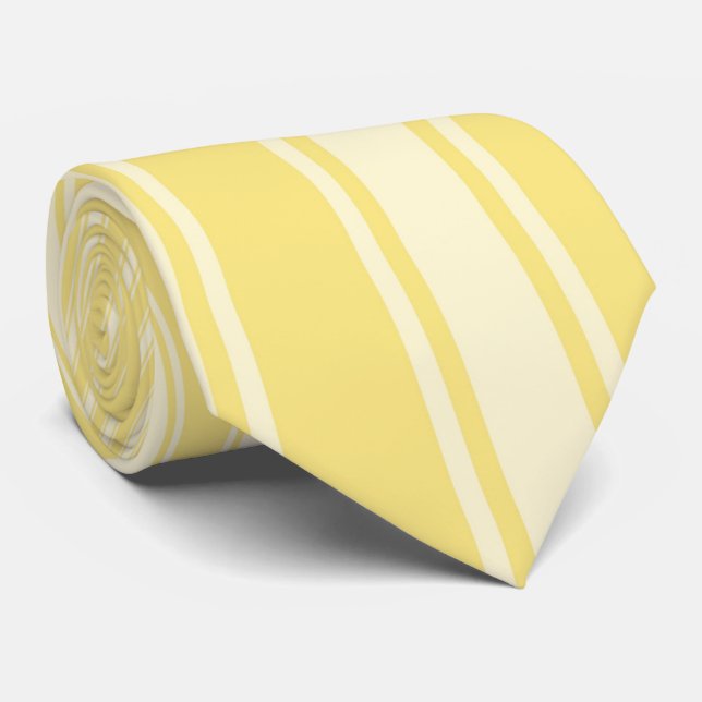 Gelb (Crayola) Farbstreifen Funky Muster Krawatte (Gerollt)