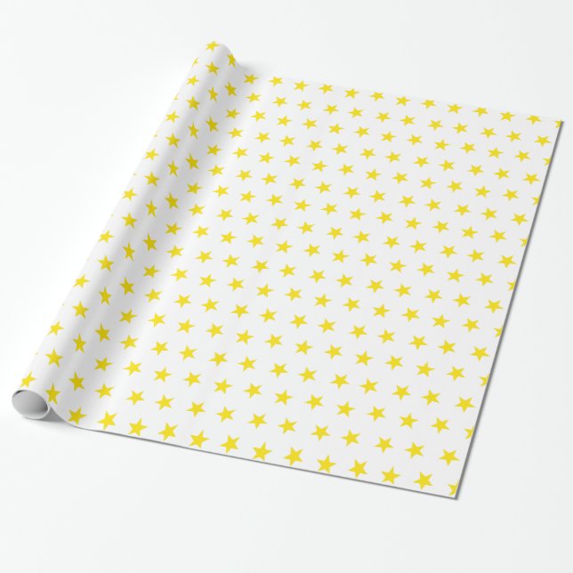 Gelb der Stern-8 Geschenkpapier (Ungerollt)