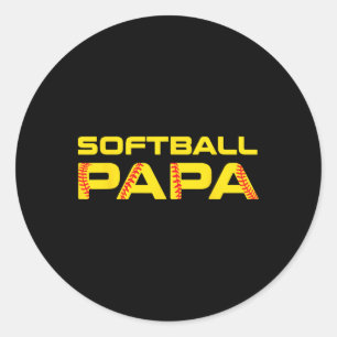 Gelb Druck Softll Papa Runder Aufkleber