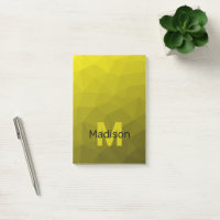 Gelb dunkler Ombre geometrisches Mesh-Muster Monog