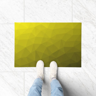 Gelb-dunkler Ombre-Verlaufs geometrischer Maschenm Fußmatte