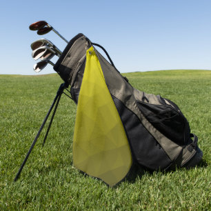 Gelb-dunkler Ombre-Verlaufsverlauf geometrisches M Golfhandtuch
