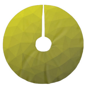 Gelb-dunkler Ombre-Verlaufsverlauf geometrisches M Polyester Weihnachtsbaumdecke