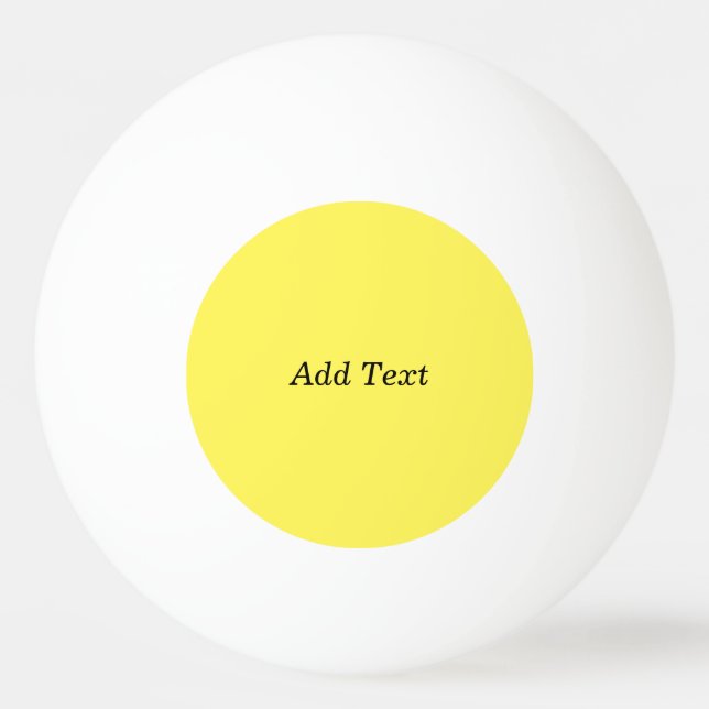 Gelb Erstellen Sie Ihren eigenen Text Tischtennisball (Vorderseite)