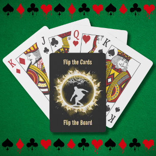Gelb Feuer Skate Wild Poker Spielkarten