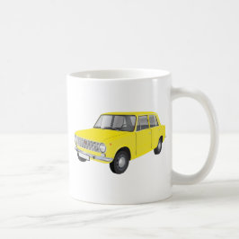 Gelb Fiats 124 Kaffeetasse