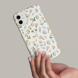 Gelb Floral Skandinavisch iPhone 16 Pro Hülle