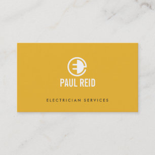 Gelb für das moderne elektrische Logo Visitenkarte