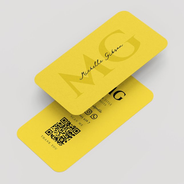 Gelb für moderne Berufliche Bauweise Visitenkarte (Modern Professional Construction Monogram Yellow Business Card
)