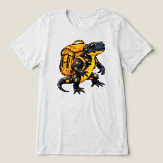 Gelb gefleckter Gecko-Rucksacktourist Tri-Blend Shirt