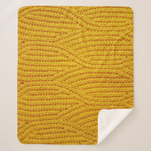 Gelb gegossen: Textile Oberfläche Hintergrund. Sherpadecke