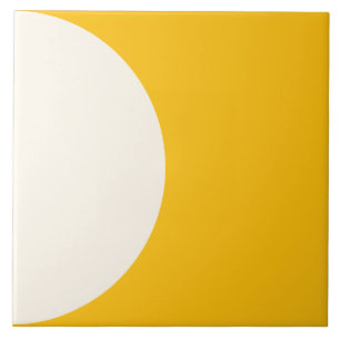 Gelb Gelb Moderne geometrische Halbkreis Tile Fliese