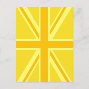 Gelb Gelbe Union Jack Britische Flagge Hintergrund Postkarte