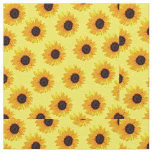 Gelb gemalte Sonnenblumen mit Ölfarbe Stoff