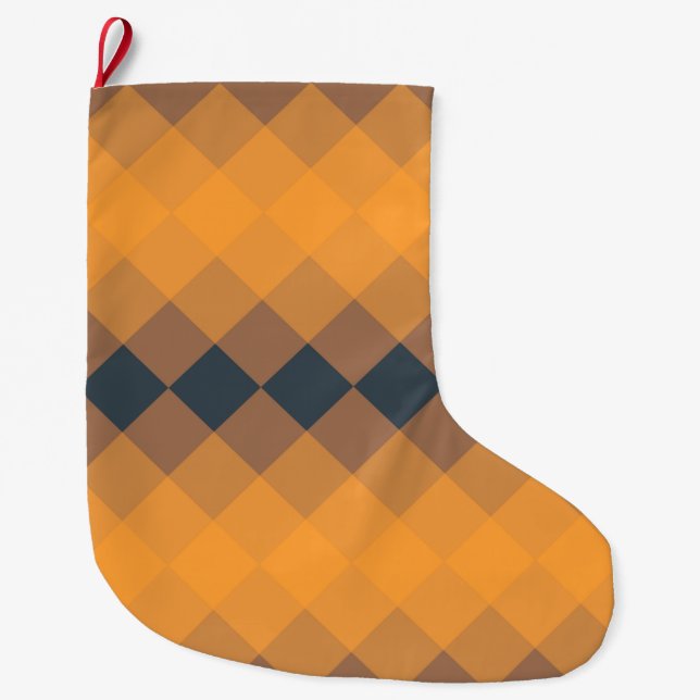 Gelb, geometrisch, lebhaft, abstrakt, trendig großer weihnachtsstrumpf (Vorderseite)