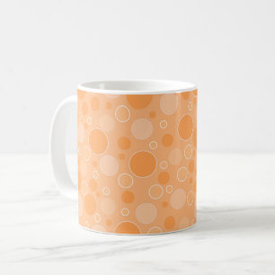 gelb getönte Tupfen im Retro-Stil der Sechzigerjah Kaffeetasse