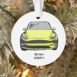 Gelb gezeichnete Skizze für Elektrofahrzeug SUV Ornament