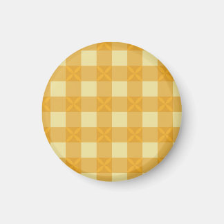 Gelb Gingham & Gelbe Blütenblätter Magnet