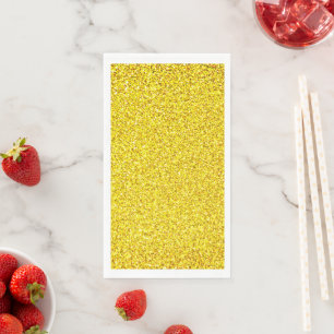 Gelb Glitter Gold Glanz Hochzeiten Geburtstag 2022 Serviette