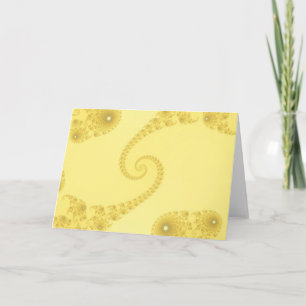 Gelb-Gold-Doppel-Spiral-Grußkarte Karte