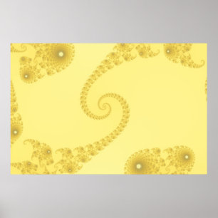 Gelb Gold Doppel-Spiral Poster