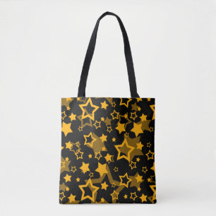 Gelb-goldene Sterne Glitter-Design  Tasche