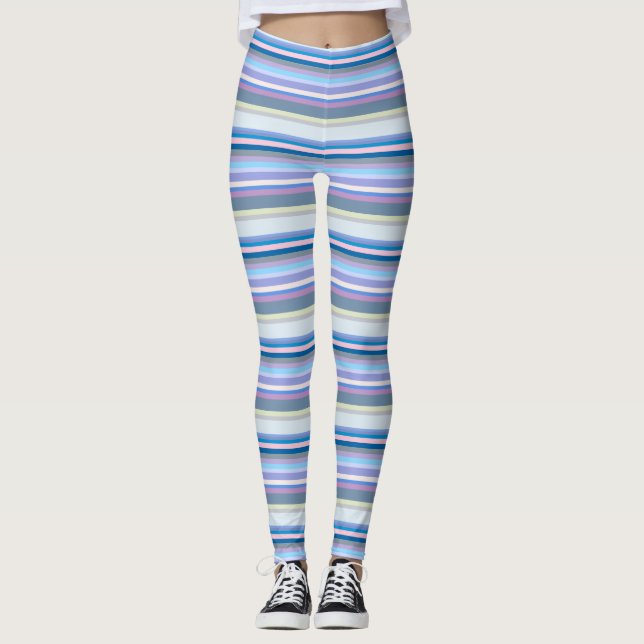 Gelb/grau/beige/rosa/Lila/blau Leggings (Vorderseite)