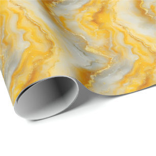 Gelb-, Grau- und Goldmarmor Geschenkpapier