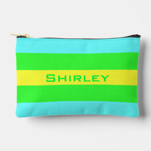 Gelb, Grün, Blau breite Streifen von Shirley Taylo Zubehörtasche