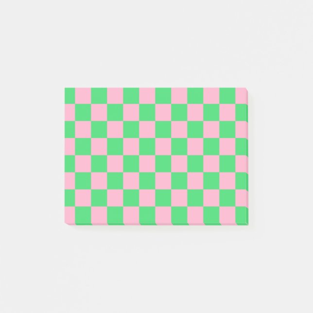 Gelb grün und rosa post-it klebezettel (Vorderseite)
